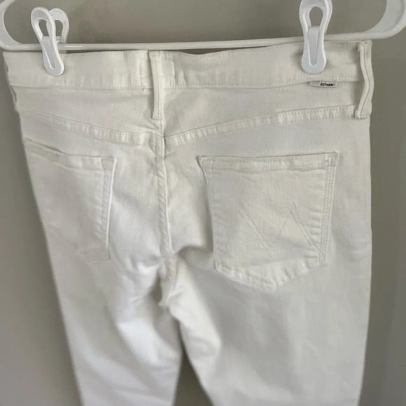 MOTHER The Dazzler Mid Rise Ankle Jeans - White - Size 33 - NWT - Picture 13 of 16